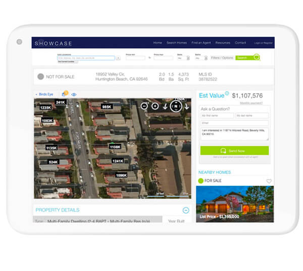 Showcase Search Real Estate Website Builder
